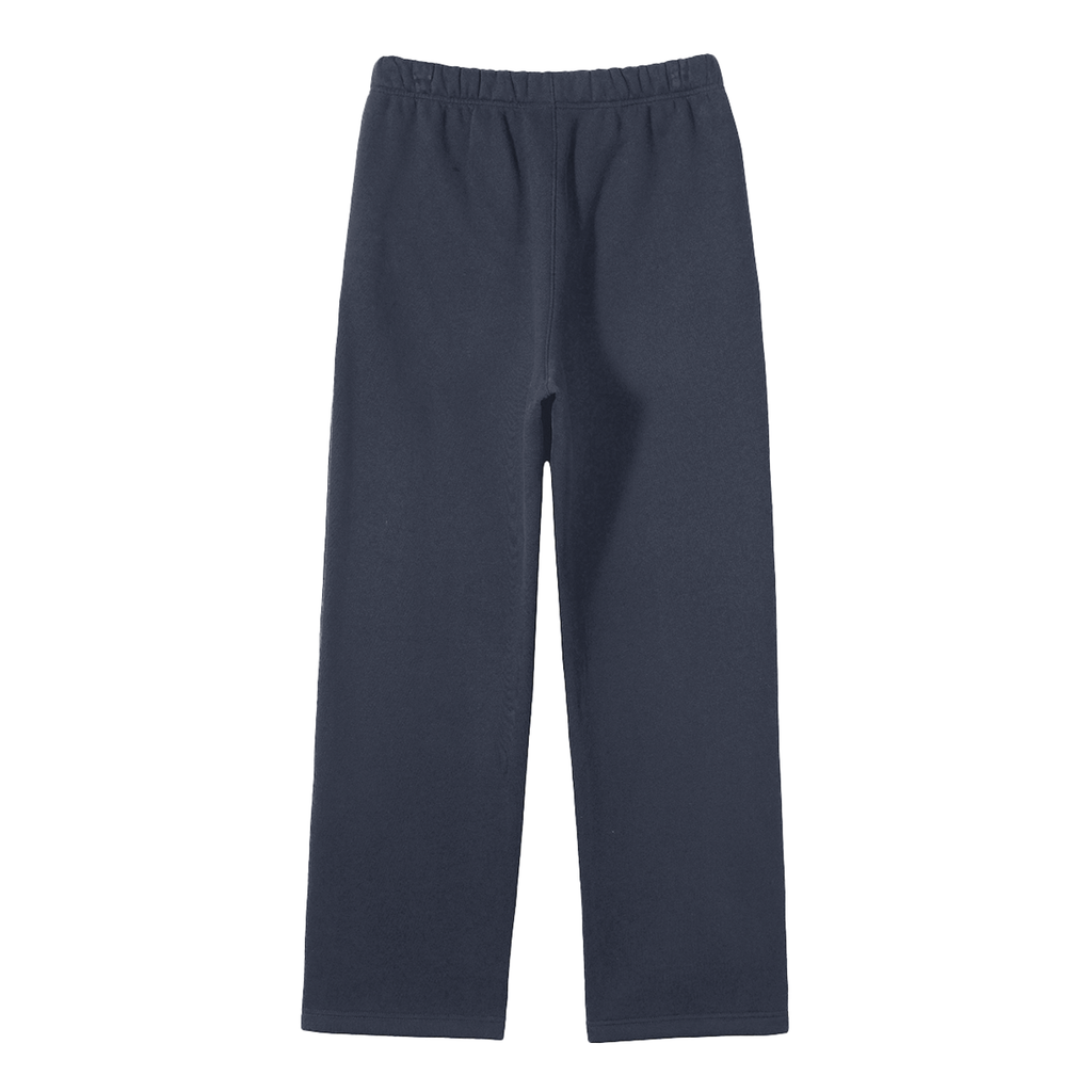 Unisex Solid Color Fleece Straight Leg Pants