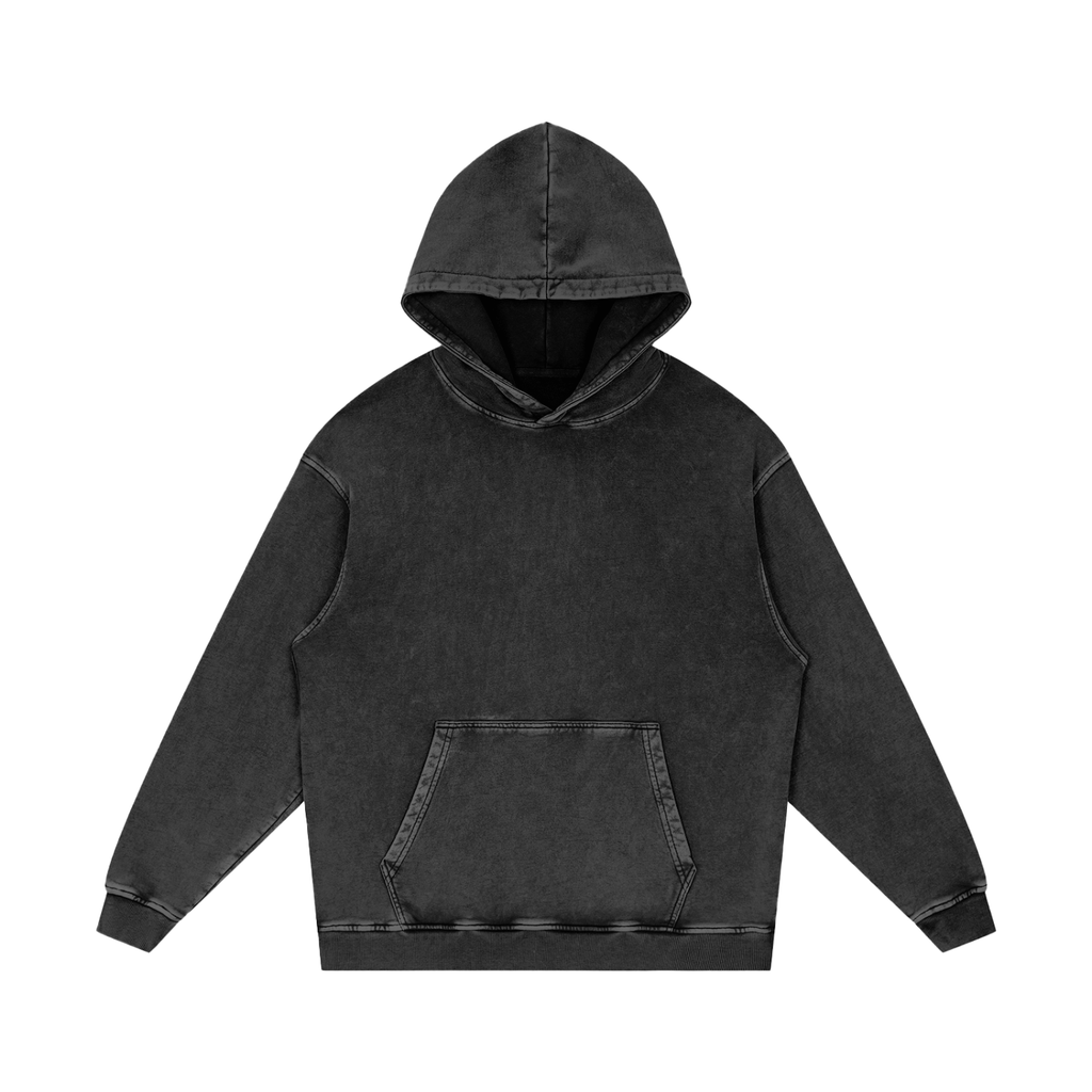 Winterized Snow Washed Loose Cotton Hoodie