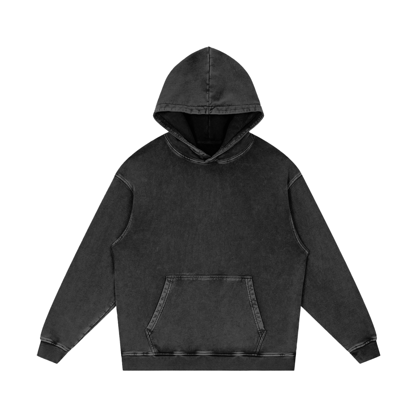 Winterized Snow Washed Loose Cotton Hoodie