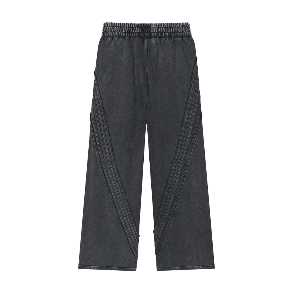 Winterized Snow Washed Tape Raw Edge Sweatpants