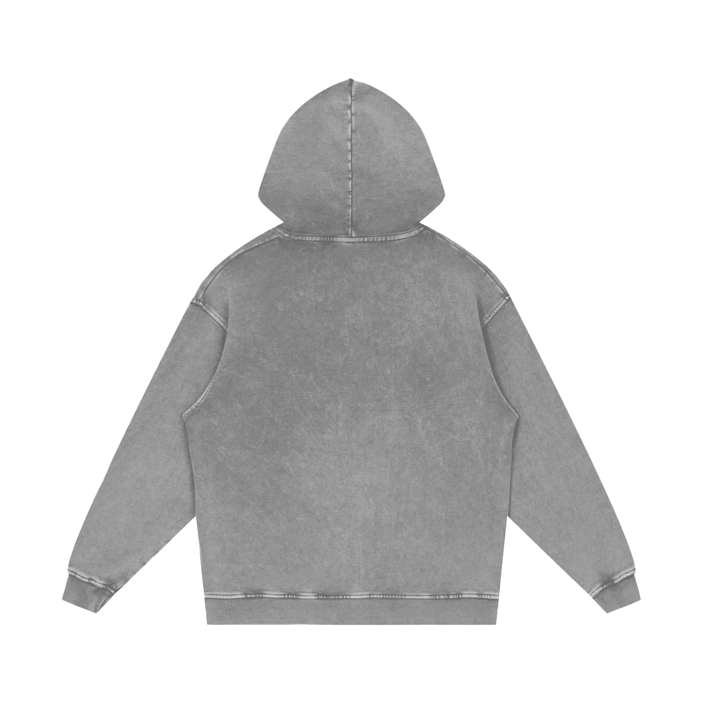 Winterized Snow Washed Loose Cotton Hoodie