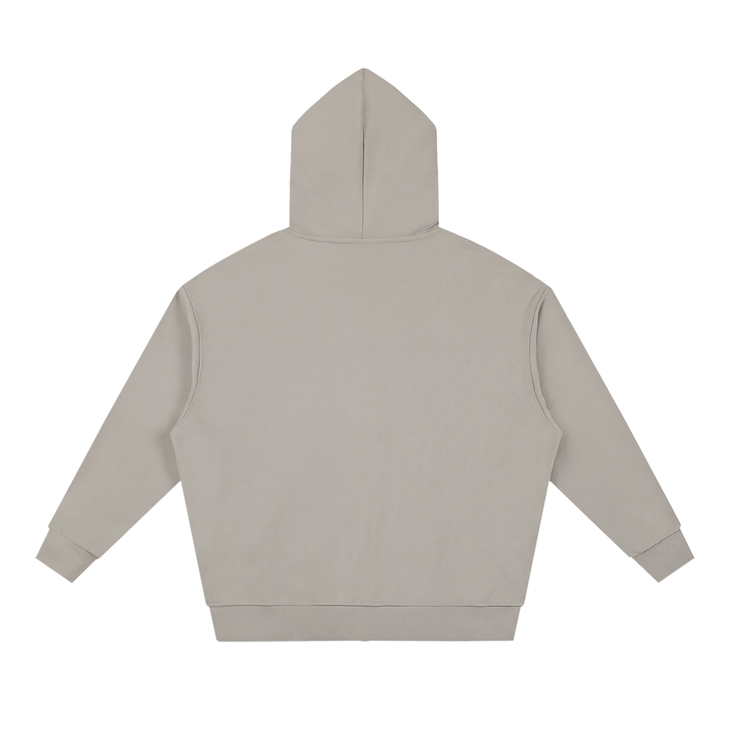 Unisex Loose Solid Full Zip Hoodie