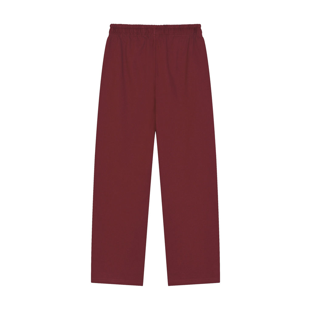 Solid Color Straight-Leg  winterized Sweatpants