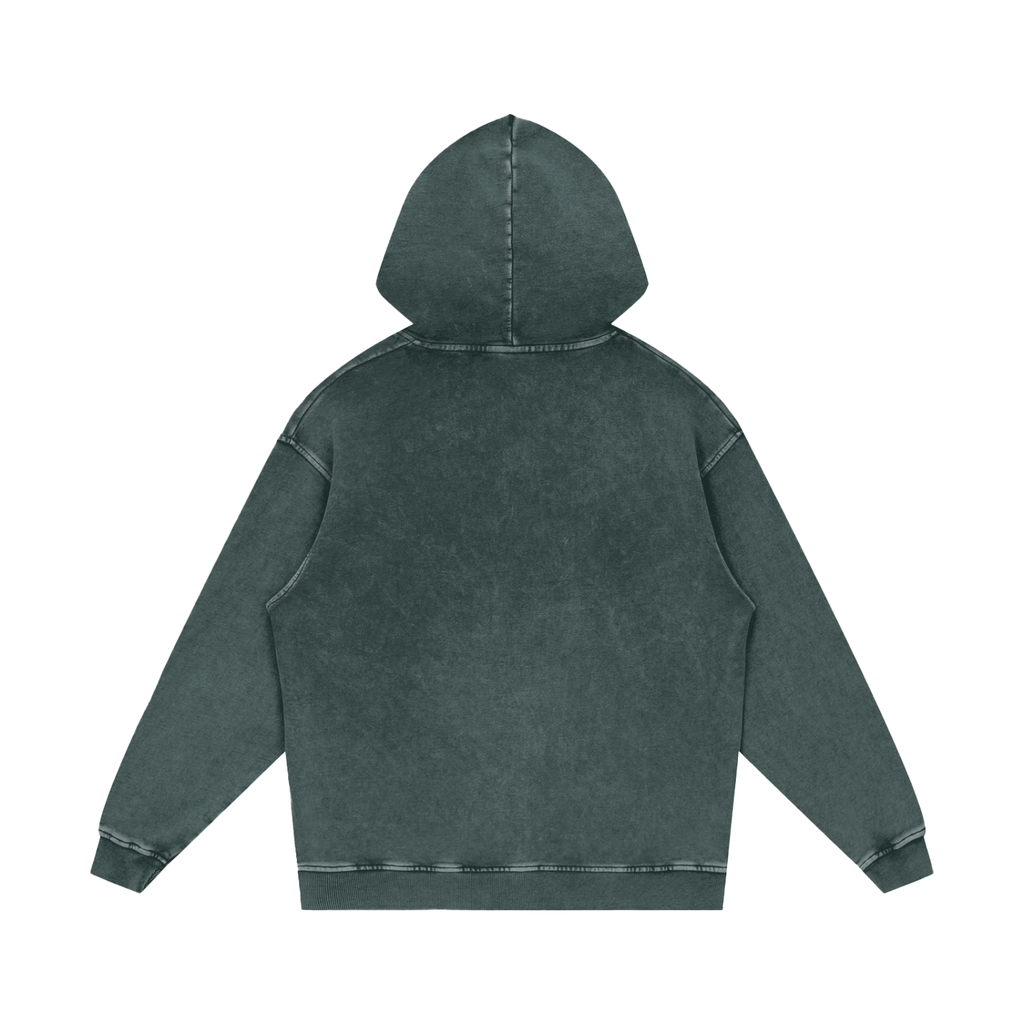 Winterized Snow Washed Loose Cotton Hoodie