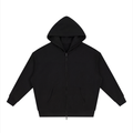 Unisex Loose Solid Full Zip Hoodie