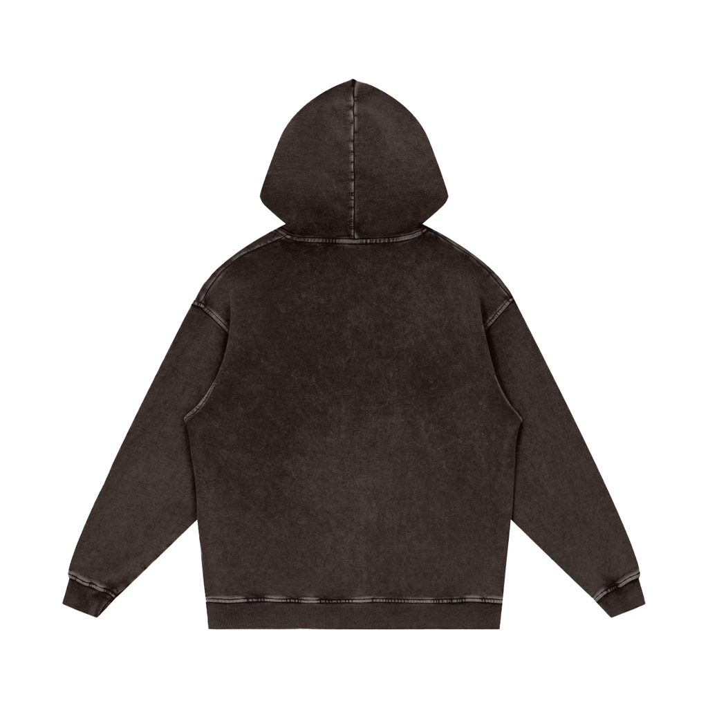 Winterized Snow Washed Loose Cotton Hoodie