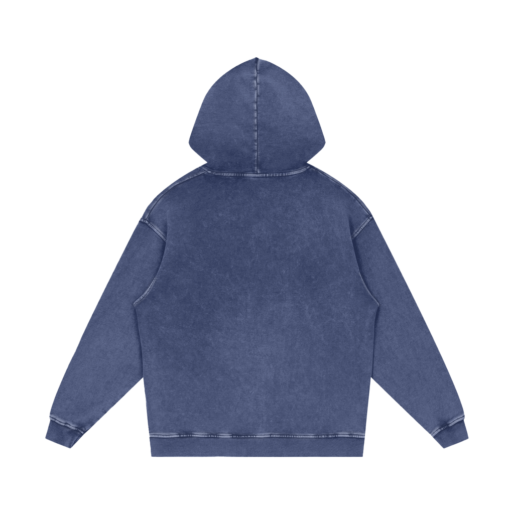 Winterized Snow Washed Loose Cotton Hoodie
