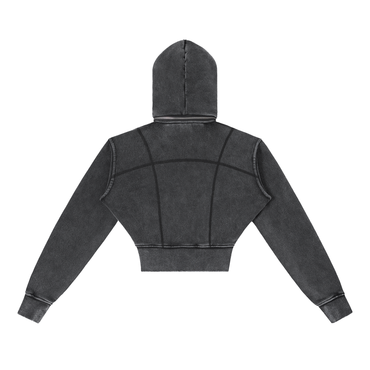 Winterized Vintage Washed Cropped Fleece Hoodie
