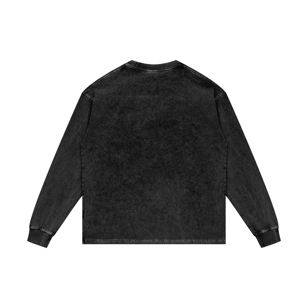 Acid Wash Oversize Long Sleeve T-Shirt