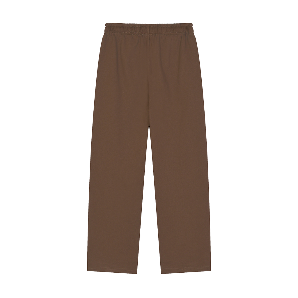 Solid Color Straight-Leg  winterized Sweatpants