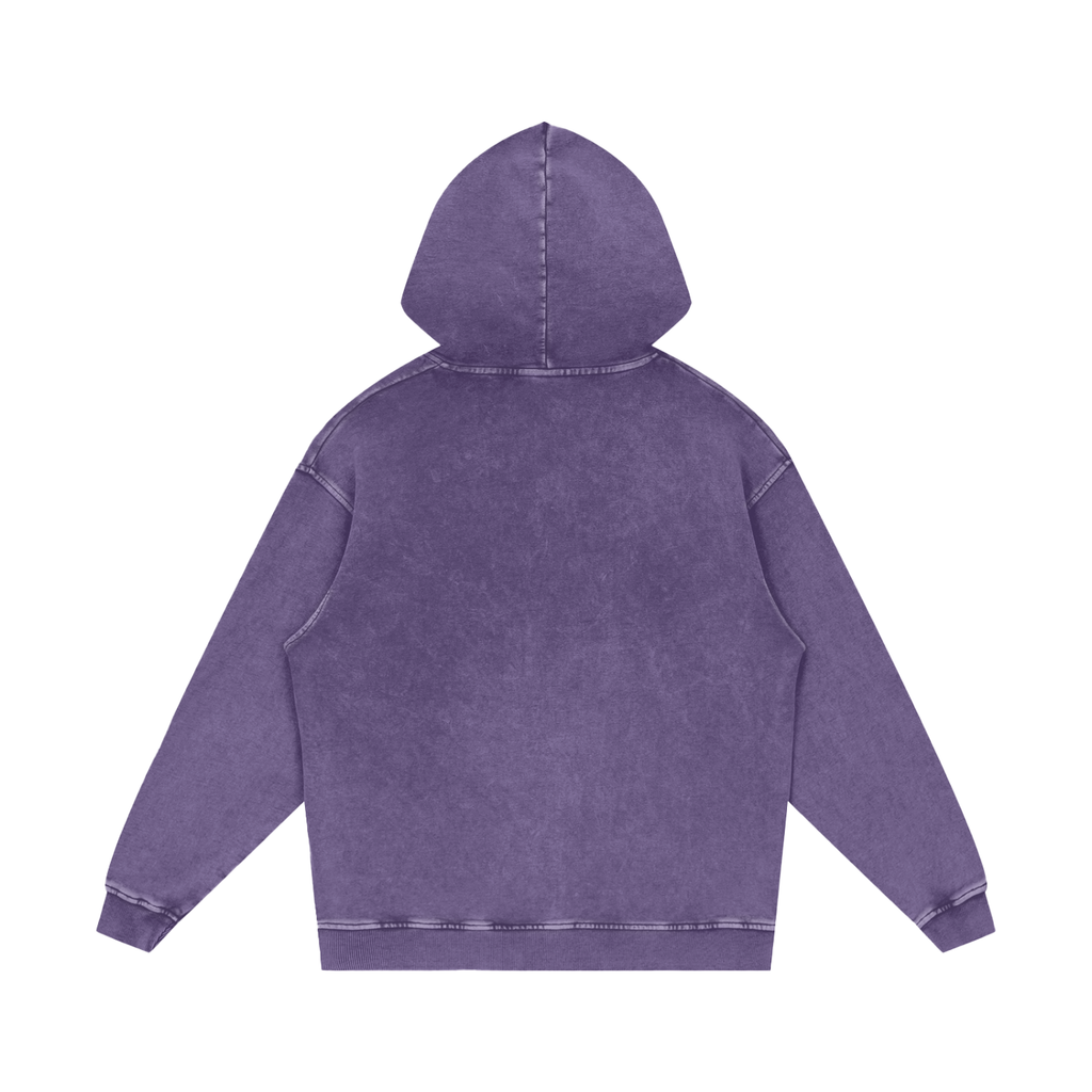 Winterized Snow Washed Loose Cotton Hoodie
