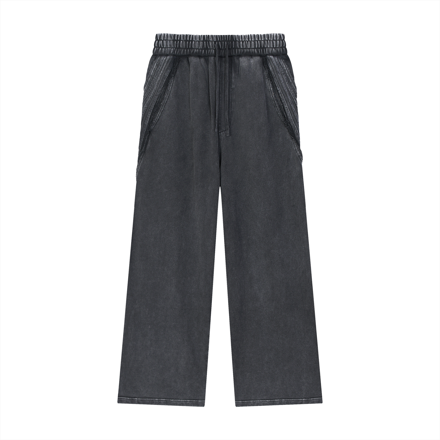 Winterized Snow Washed Tape Raw Edge Sweatpants