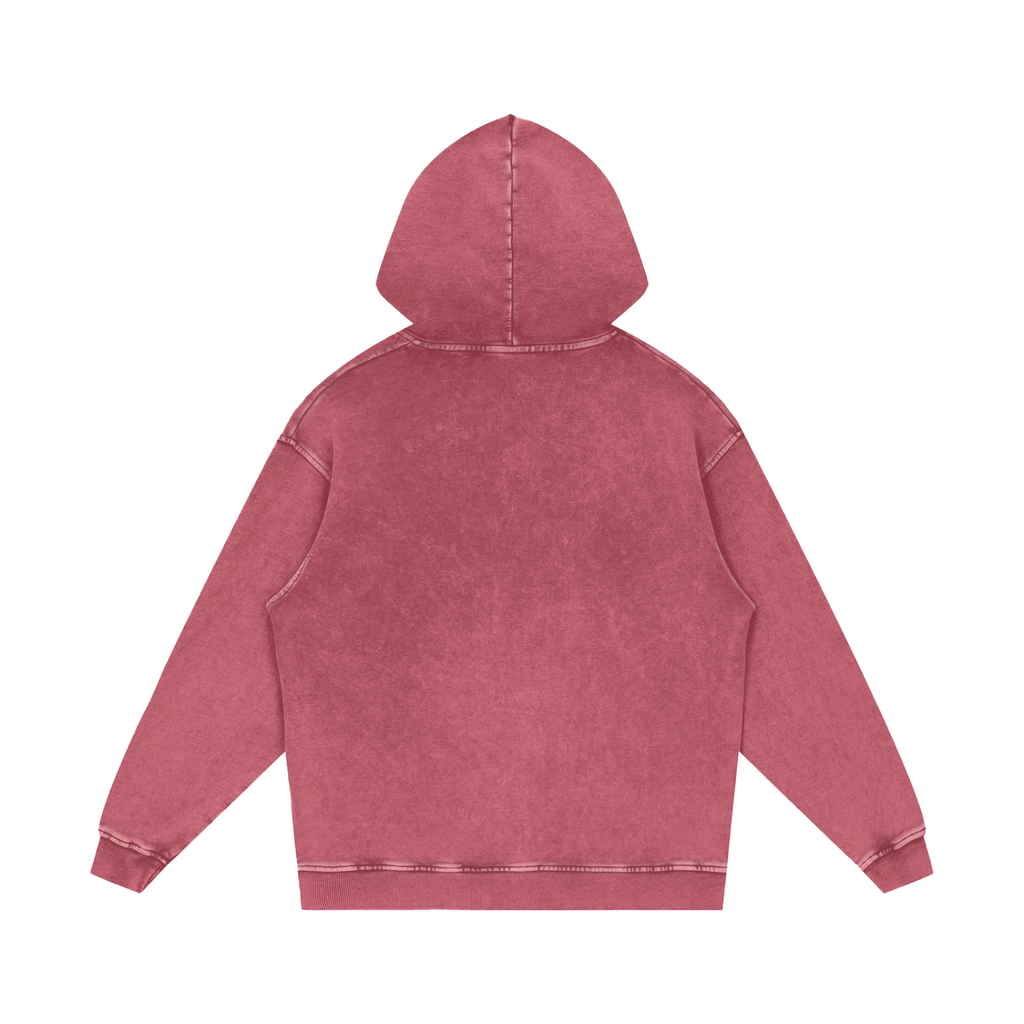 Winterized Snow Washed Loose Cotton Hoodie