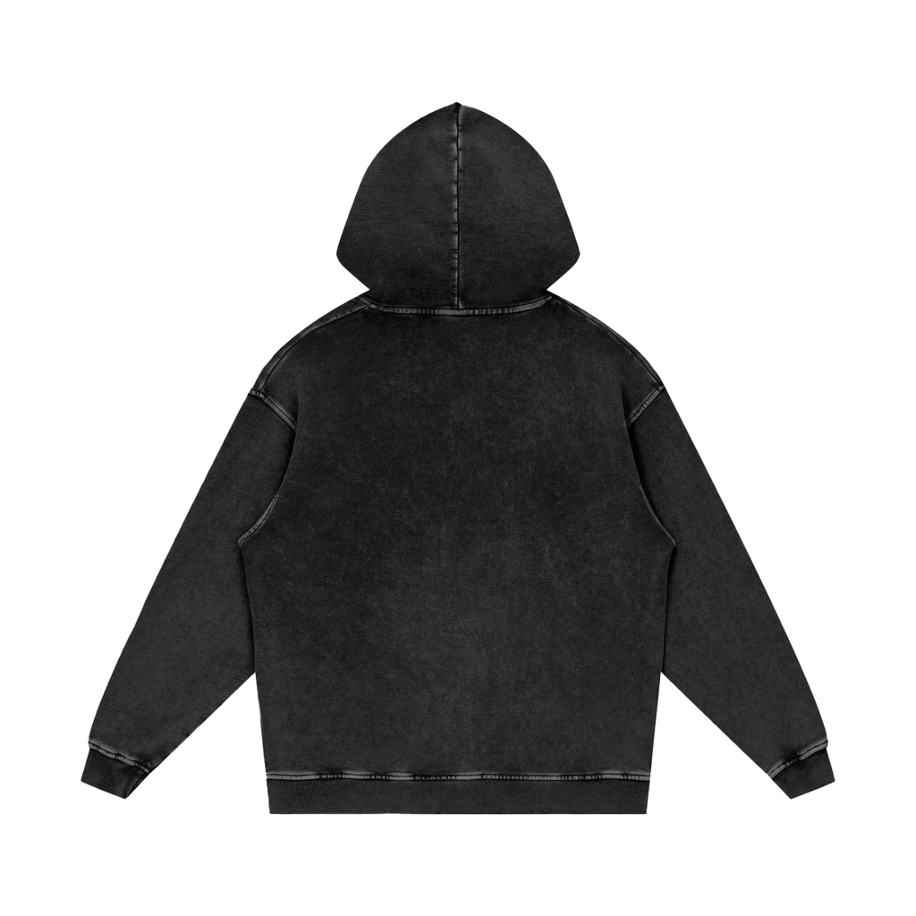 Winterized Snow Washed Loose Cotton Hoodie